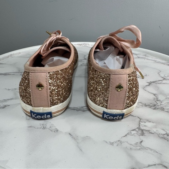 Kate Spade X Keds Women’s Sneakers sz 8 Glitter Encrusted N-39 - Picture 6 of 8